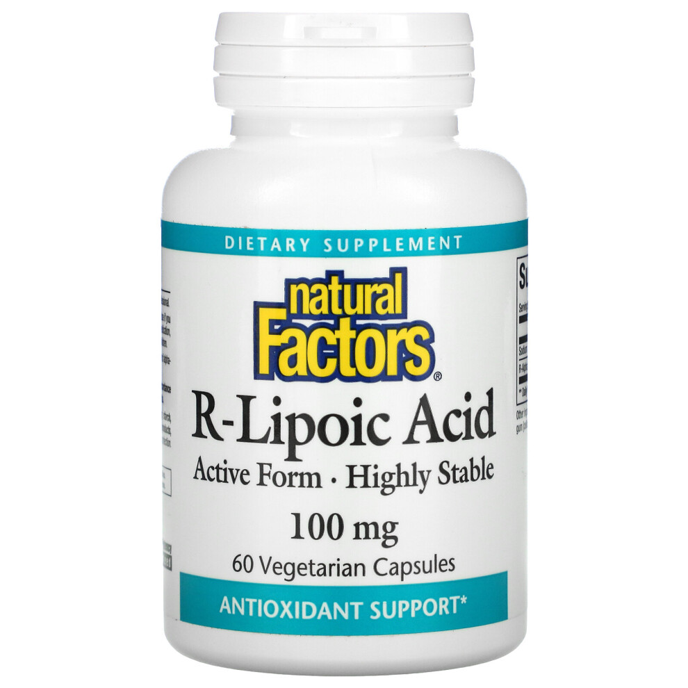 Natural Factors , R-Lipoic Acid, 100 Mg, 60 Vegetarian Capsules