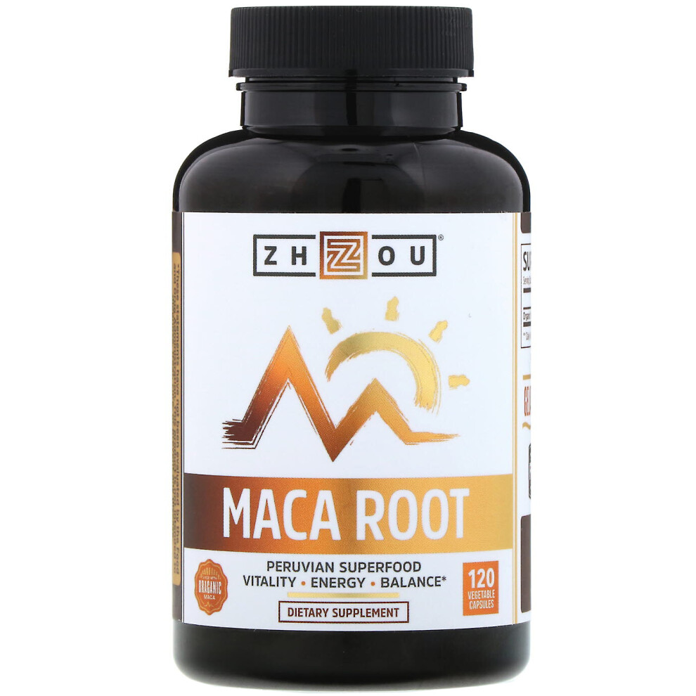 Zhou Nutrition , Organic Maca Root, 120 Vegetable Capsules