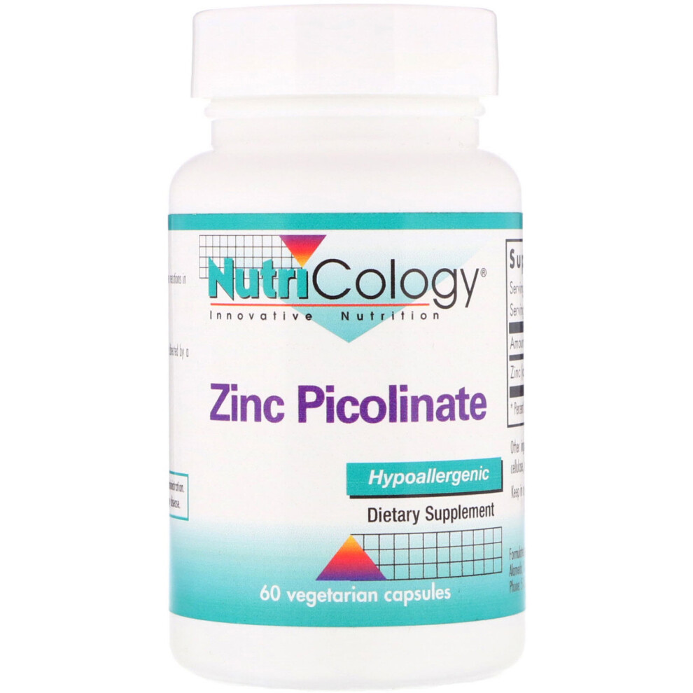 Nutricology , Zinc Picolinate, 60 Vegetarian Capsules