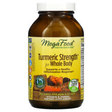 MegaFood, Kurkuma Curcumin Extra Stärke, Ganzkörper, 475 mg, 120 Tabletten (237,5 mg pro Tablette)