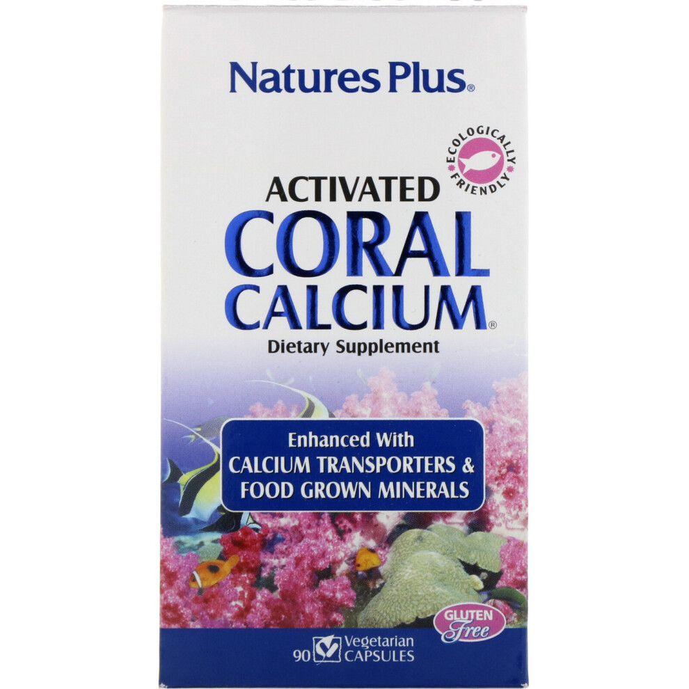 Nature's Plus Coral Activated Calcium, 90 Vegetarian Capsules