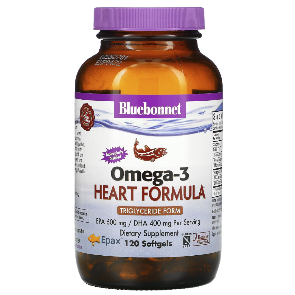 Bluebonnet Nutrition , Omega-3 Heart Formula, 120 Softgels