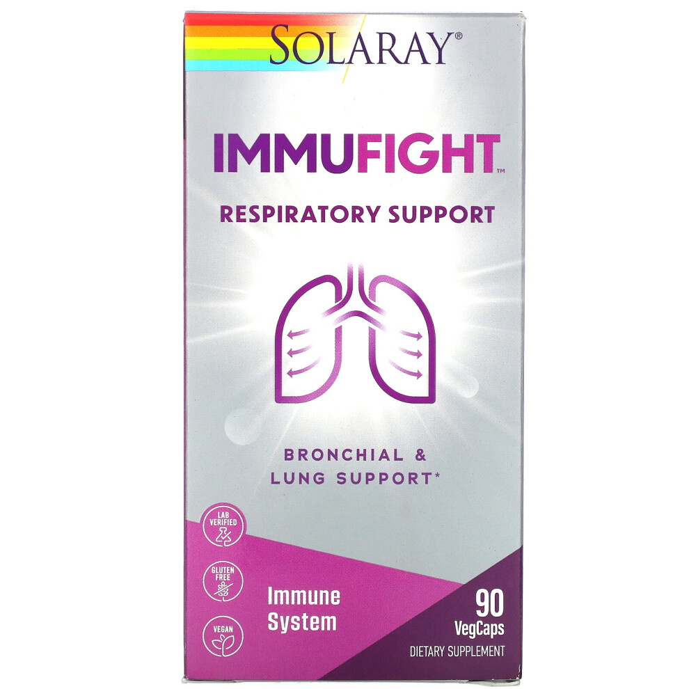 Solaray , Immufight, Respiratory Support, 90 Vegcaps