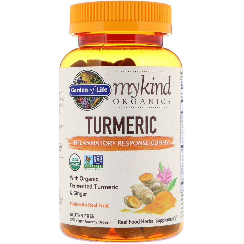 Garden Of Life , Mykind Organics, Turmeric, Inflammatory Response Gummy, 120 Vegan Gummy Drops