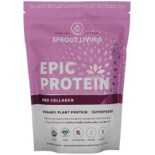 Sprout Living, Epic Protein, Organisches Pflanzenprotein + Superfoods, Pro Kollagen, 0,7 Pfund (336 g)