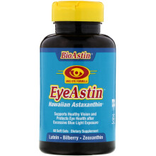 Nutrex Hawaii, BioAstin, EyeAstin, Hawaiianisches Astaxanthin, 6 mg, 60 Softgels (3 mg pro Softgel)