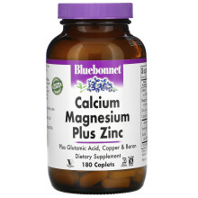 Bluebonnet Nutrition, Calcium Magnésium & Zinc, Santé des Os, 180 Comprimés