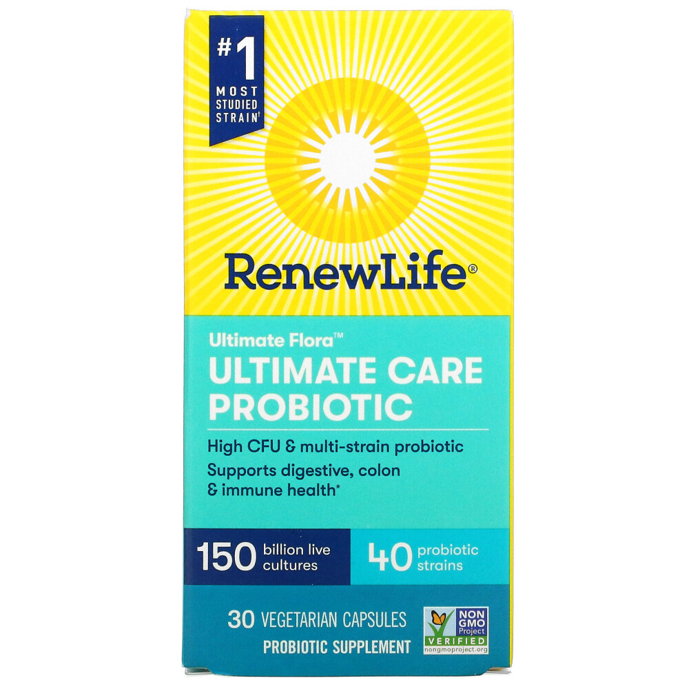 Renew Life , Ultimate Flora, Ultimate Care Probiotic, 150 Billion Live Cultures, 30 Vegetarian Capsules