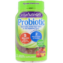 VitaFusion, Probiotika Gummis, Natürliche Himbeere, Pfirsich & Mango, 5 Milliarden KBE, 70 Gummis
