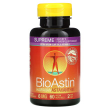 Nutrex Hawaii, BioAstin Supreme, Hawaiianisches Astaxanthin, 6 mg, 60 Vegane Softgels