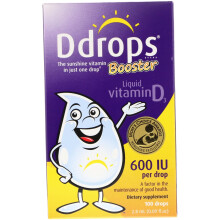 Ddrops, Enfants, Booster, Vitamine D3 Liquide, 600 UI, 0.09 fl oz (2.8 ml)