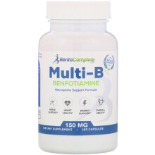 Benfotiamine Inc., Multi-B Benfotiamin Neuropathie-Unterstützungsformel, 150 mg, 120 Kapseln