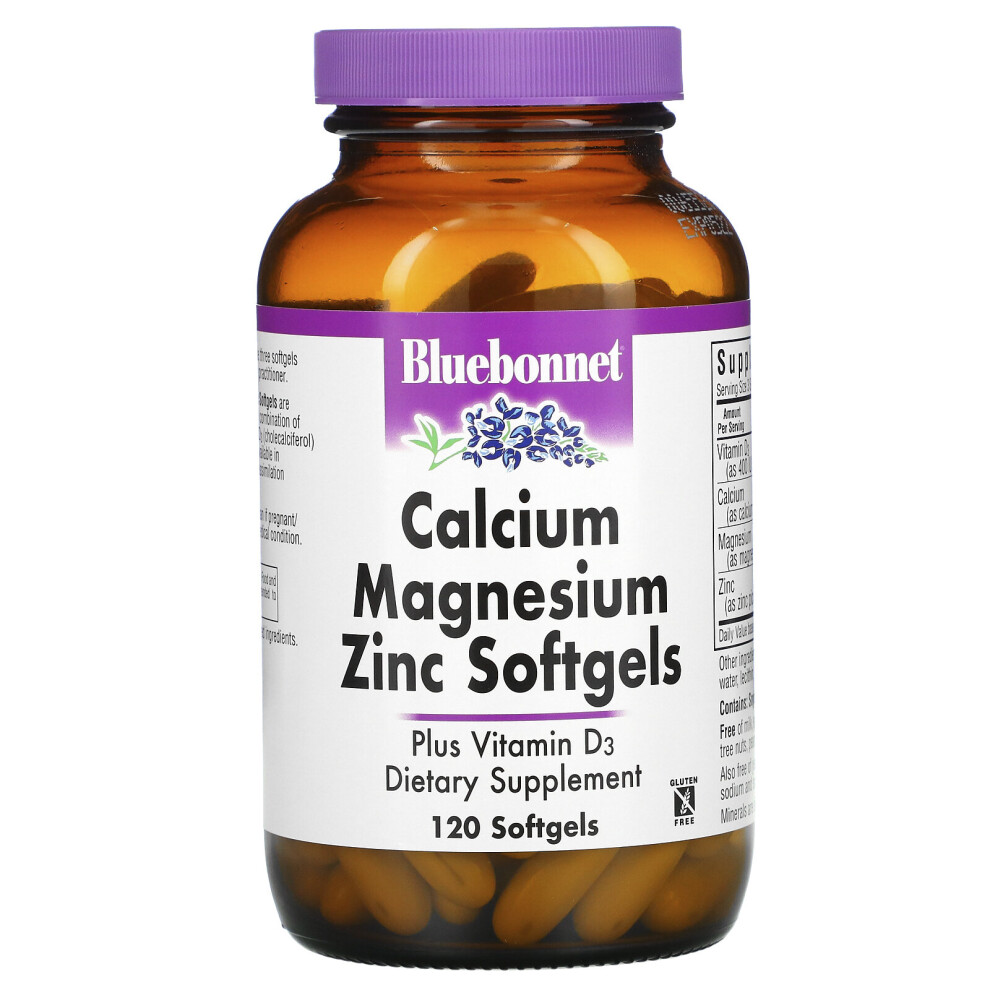 Bluebonnet Nutrition , Calcium Magnesium Zinc, 120 Softgels