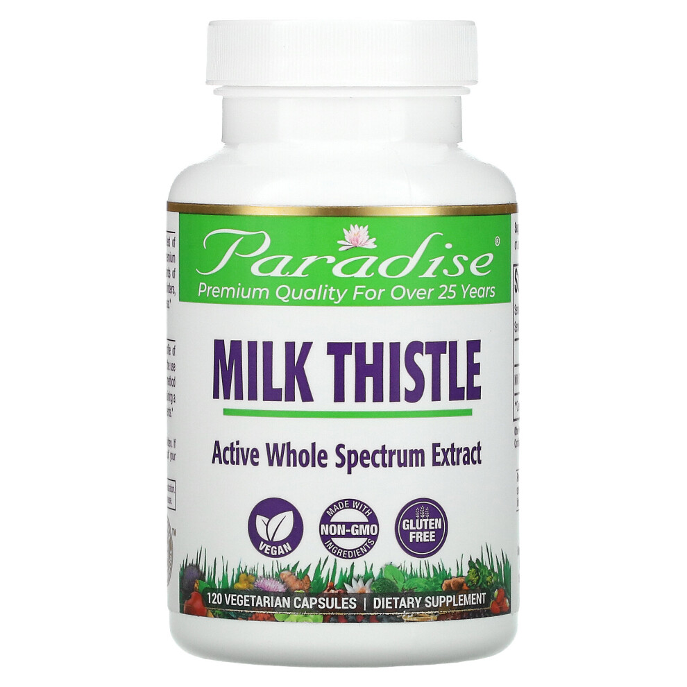 Paradise Herbs , Milk Thistle, 120 Vegetarian Capsules