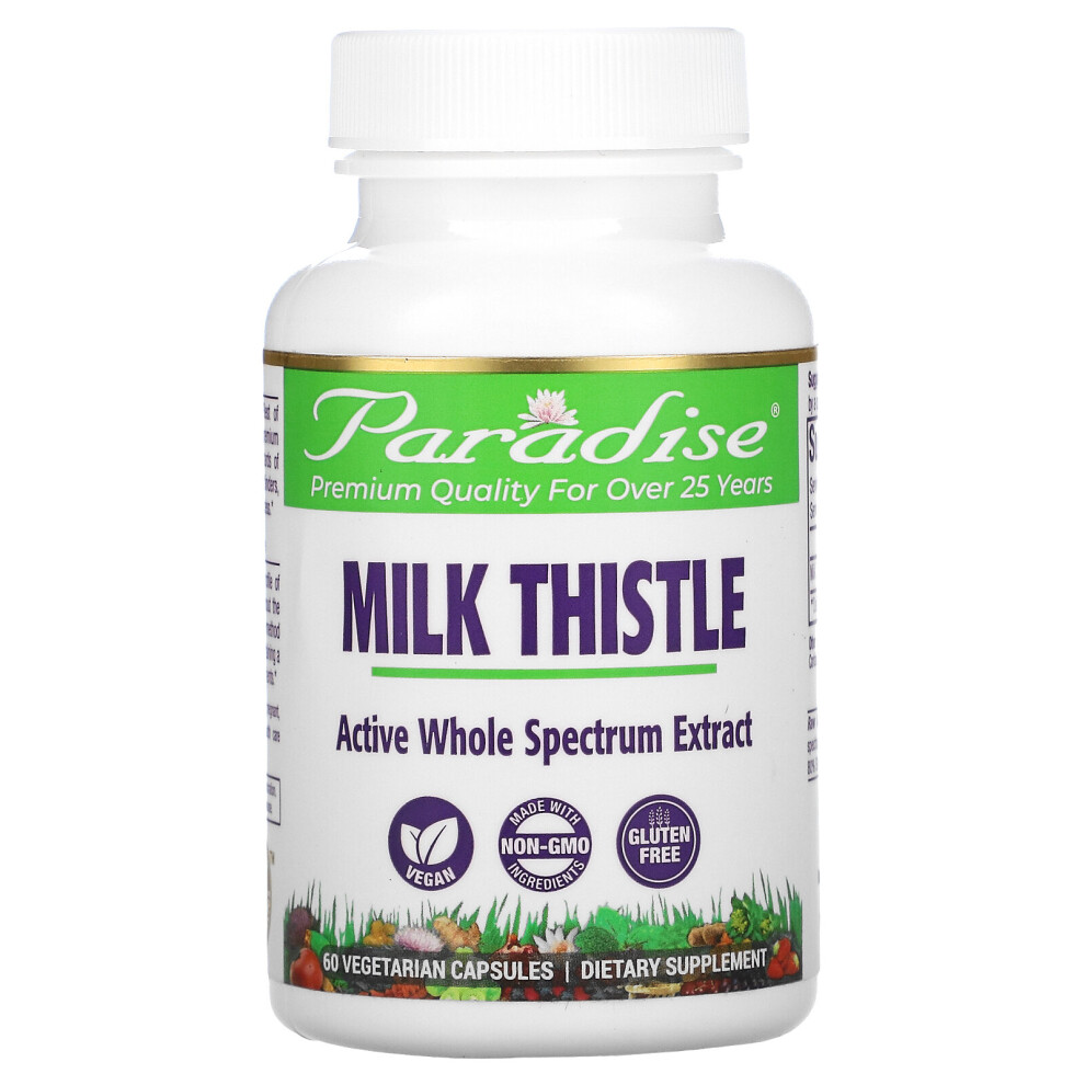 Paradise Herbs , Milk Thistle, 60 Vegetarian Capsules