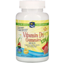 Nordic Naturals, Kinder-Vitamin D3-Gummis, Ab 3 Jahren, Wilde Wassermelonen-Erfrischung, 400 IE, 120 Gummis