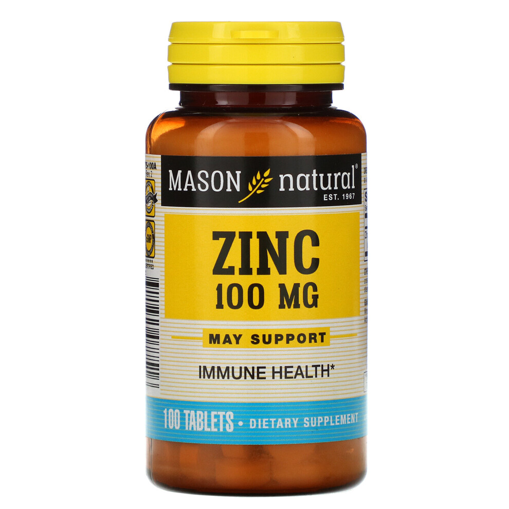 Mason Natural , Zinc, 100 Mg, 100 Tablets