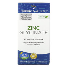 Nordic Naturals, Glycinate de Zinc, 20 mg, 60 Gélules
