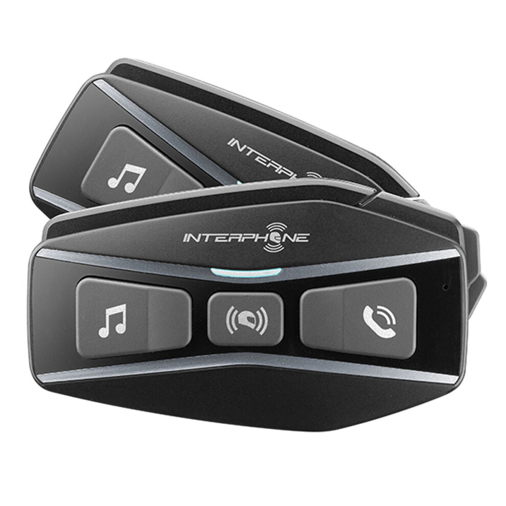Interphone Ucom 16 Bluetooth Intercommunication System - Twin Pack Black 8018080400902