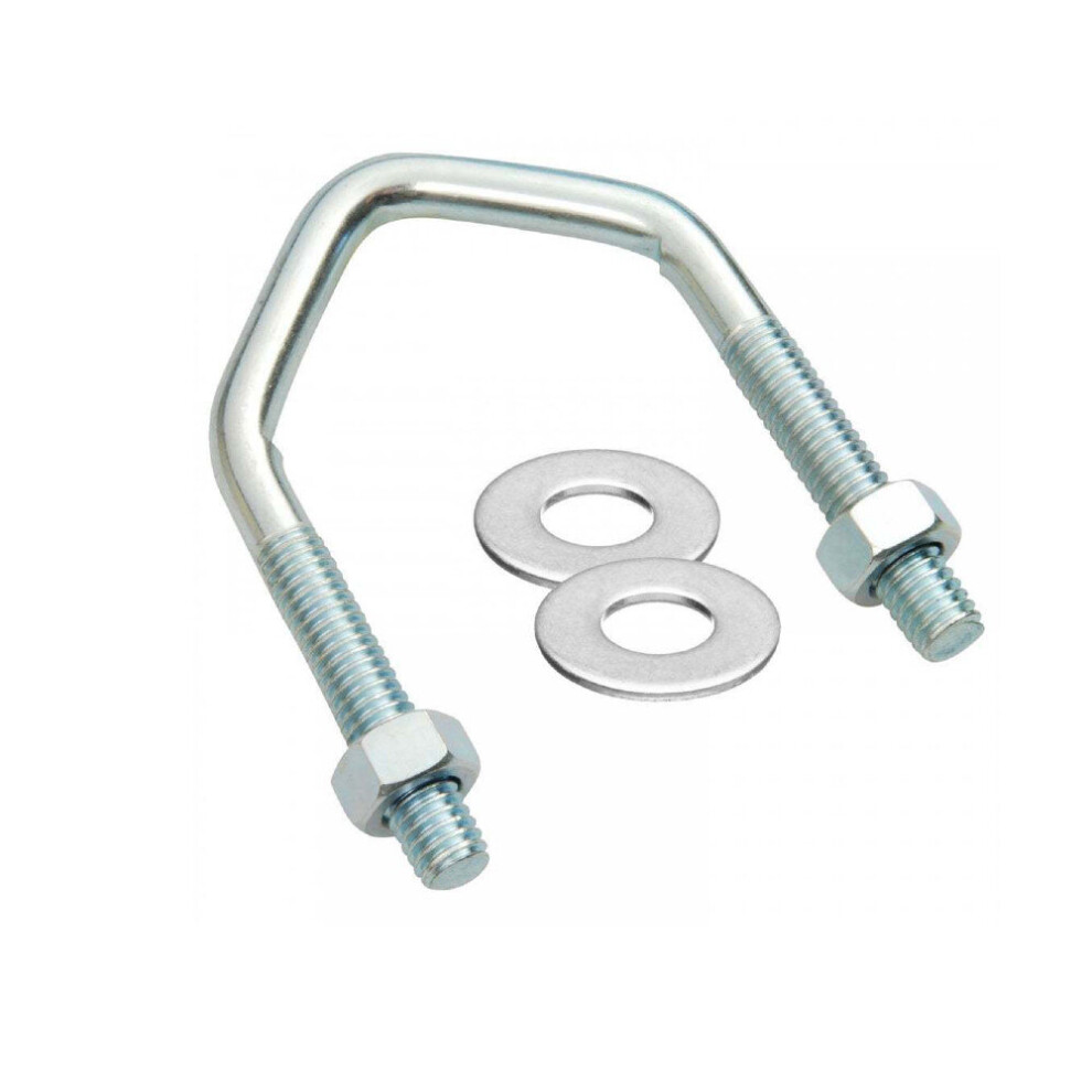 (4 x 1.75" Small) 2.5 Large & 1.75 Small U Bolts With WASHERS for Satellite TV Aerial Dish-image-OPC-P9J2YPM-NEW