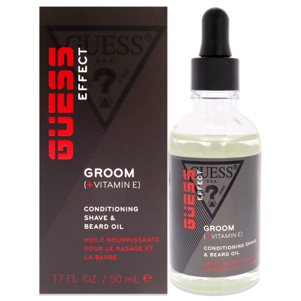 Guess Effect Boost Conditioning Shave And Beard Oil For Men 1.7 Oz Oil