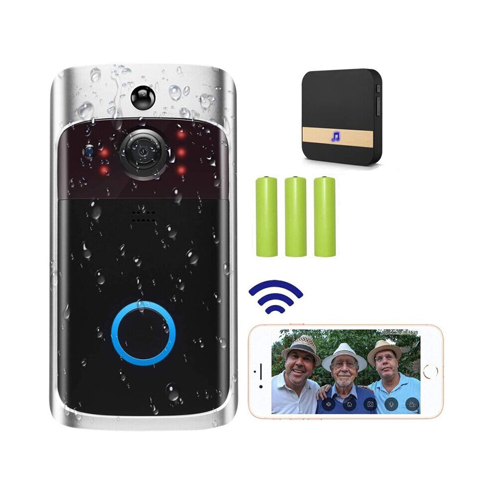 Wireless WiFi Video Doorbell Smart Phone Door Ring Intercom Camera Security Bell