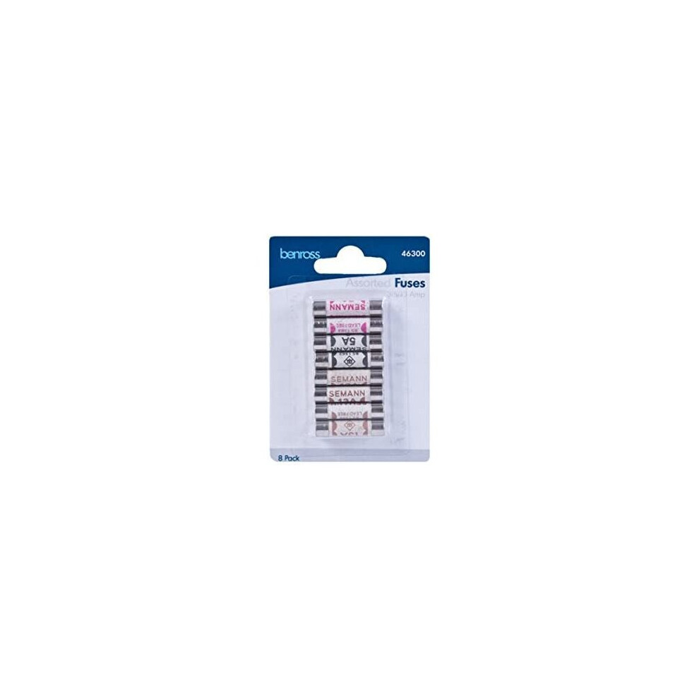 Mixed Household Fuse Set - 3, 5 & 13 Amp. 8 Pack