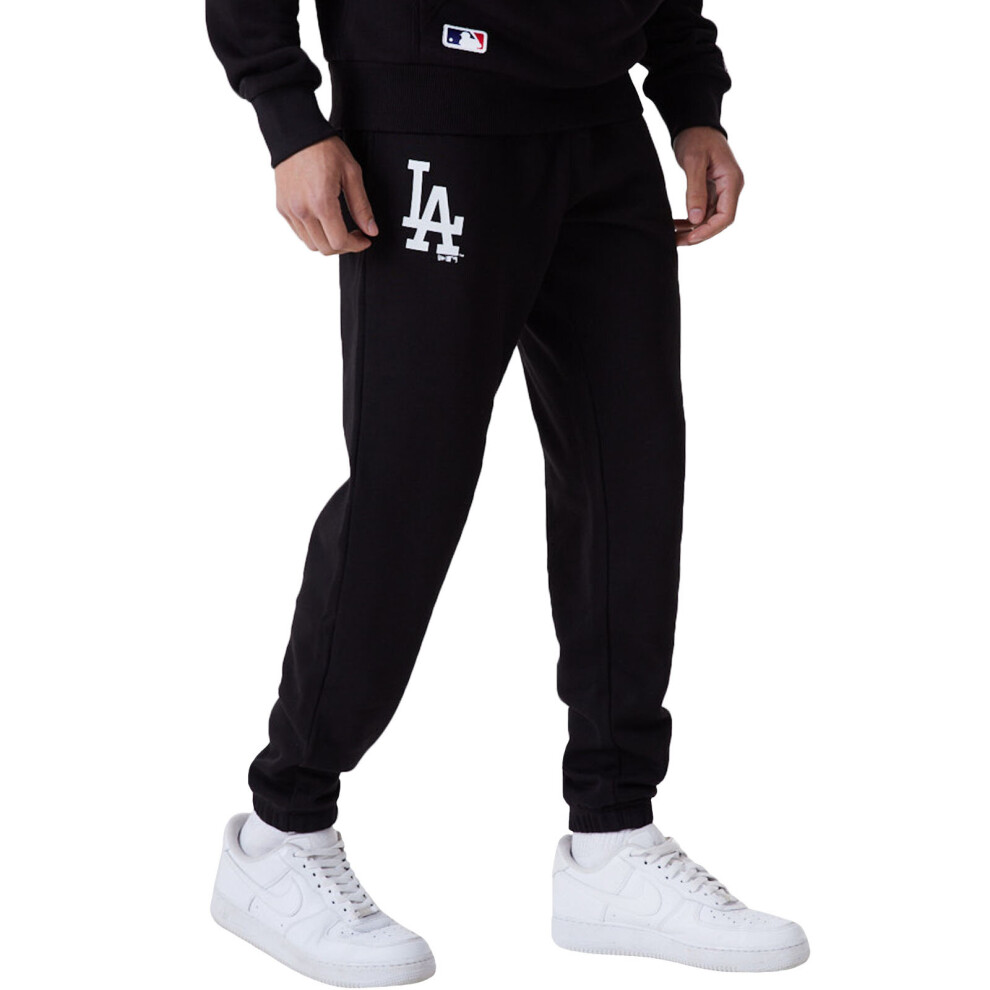 (2XL, Black) New Era Mens Los Angeles Dodgers Team Logo Jogging Bottoms  Joggers - Black