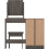 Nevada 4 Drawer Dressing Table Set Black Wood Grain 2