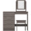 Nevada 4 Drawer Dressing Table Set Black Wood Grain 3