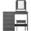 Nevada 4 Drawer Dressing Table Set 3D Effect Grey 7