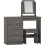 Nevada 4 Drawer Dressing Table Set Black Wood Grain 6