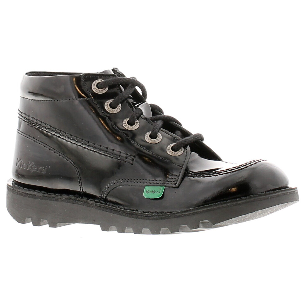 Kickers Unisex Black Kick Hi Zip Patent - Size 31 Kids - Image 3