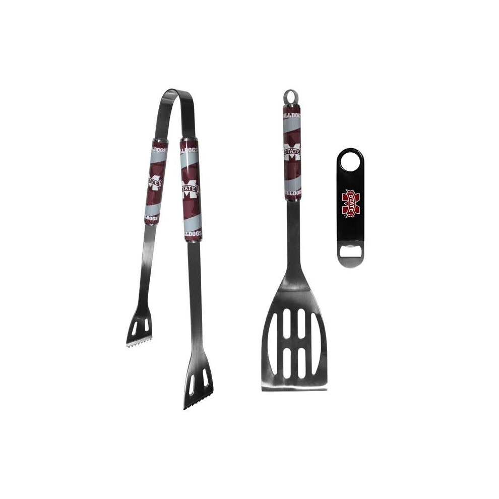 Siskiyou C2BQ45LBO Unisex NCAA Mississippi State Bulldogs 2 Piece BBQ Set & Bottle Opener - One Size-image-OPC-P9J7CPN-NEW