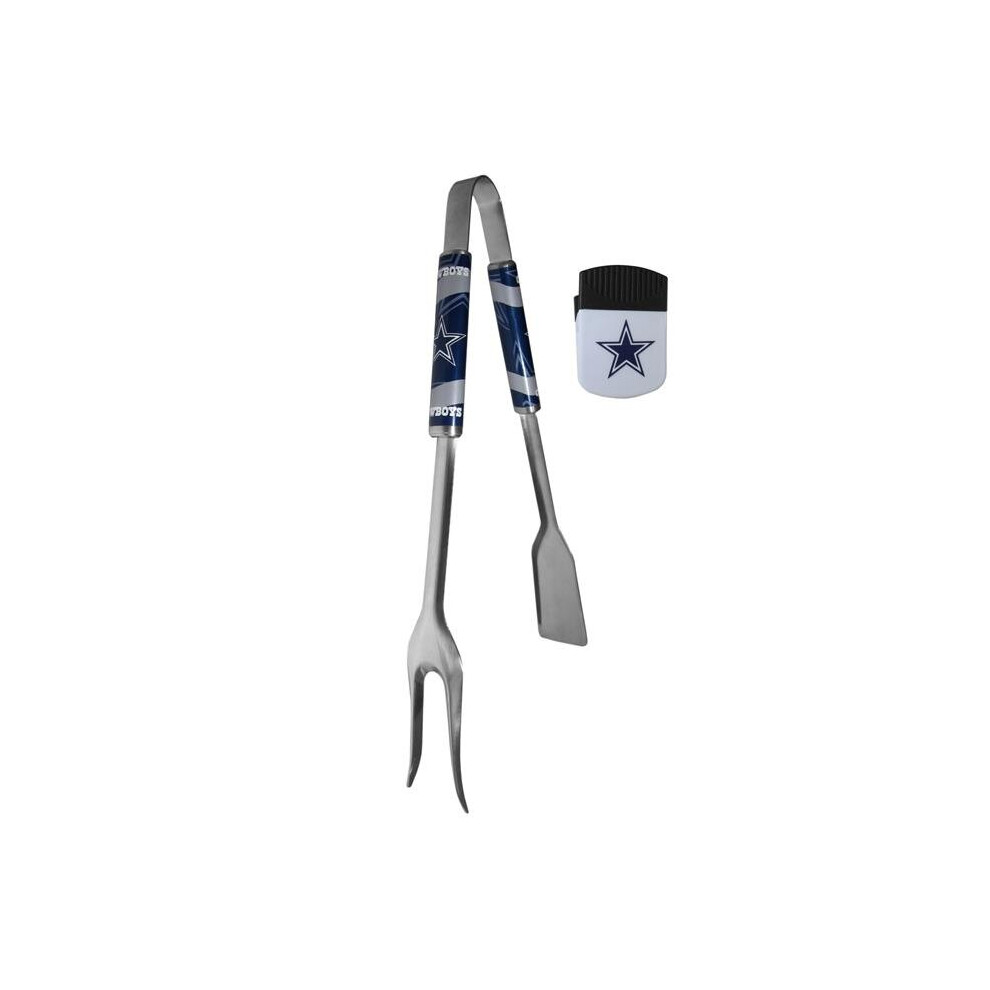 Siskiyou FBQM055PMC Unisex NFL Dallas Cowboys 3-in-1 BBQ Tool & Chip Clip - One Size-image-OPC-P9J7DCD-NEW