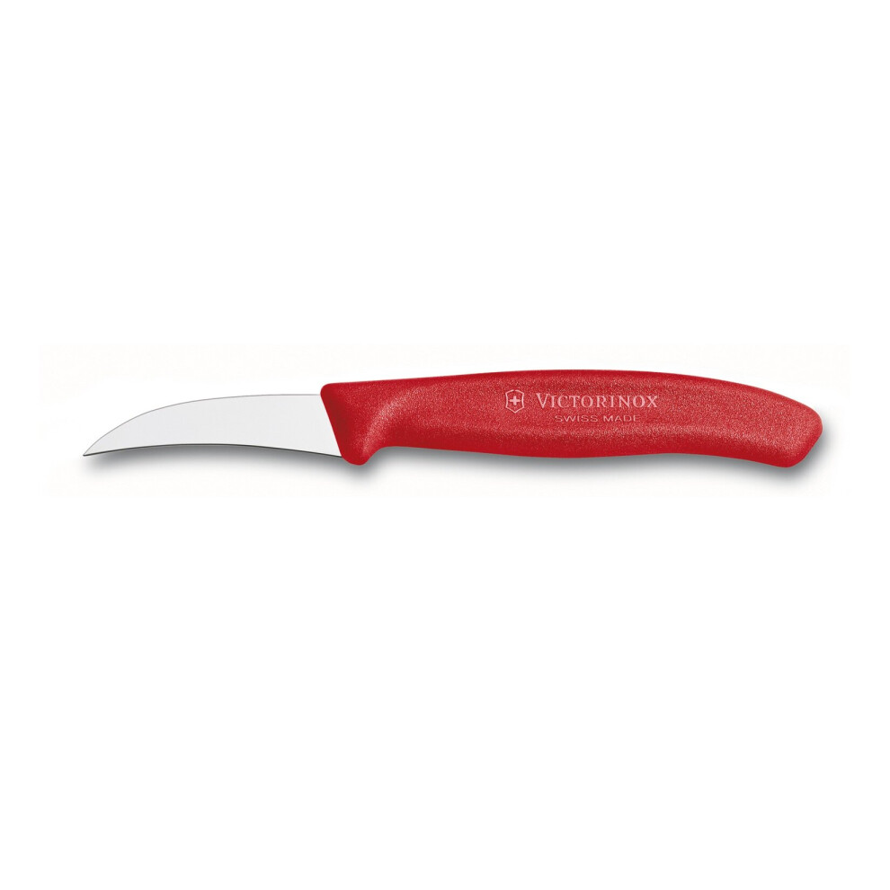 (red) Victorinox Shaping Knife 8cm - Curved blade - Swiss Classic kitchen knife