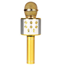 (Gold) Handheld Bluetooth Wireless Karaoke KTV Party Music Singing Microphone