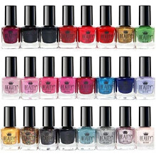 Beauty4Britain 24 x Nail Polish Varnish Set 24 Different Modern Colours Quick Drying Flat Brush (Set B)