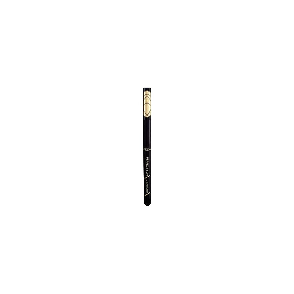 L'Oréal Paris Eyeliner with precise felt tip for the perfect eyeliner and irresistible eye make-up, super liner, perfect slim, no. 1 intense black,