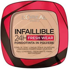 L'Oreal Paris Infallible 24H Fresh Wear Foundation in a Powder, Longwear Coverage, Mattifying Finish, Shade 130 True Beige