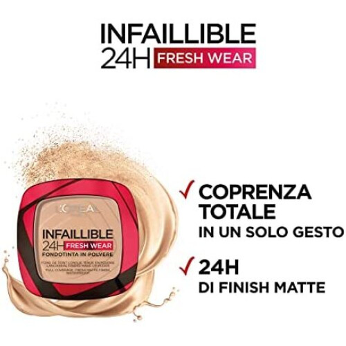 L’Oréal Paris L'Oréal Paris Infallible 24H Base em Pó 130 Pele Bege 1