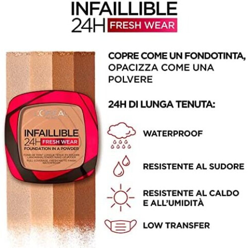L’Oréal Paris L'Oréal Paris Infallible 24H Base em Pó 130 Pele Bege 2
