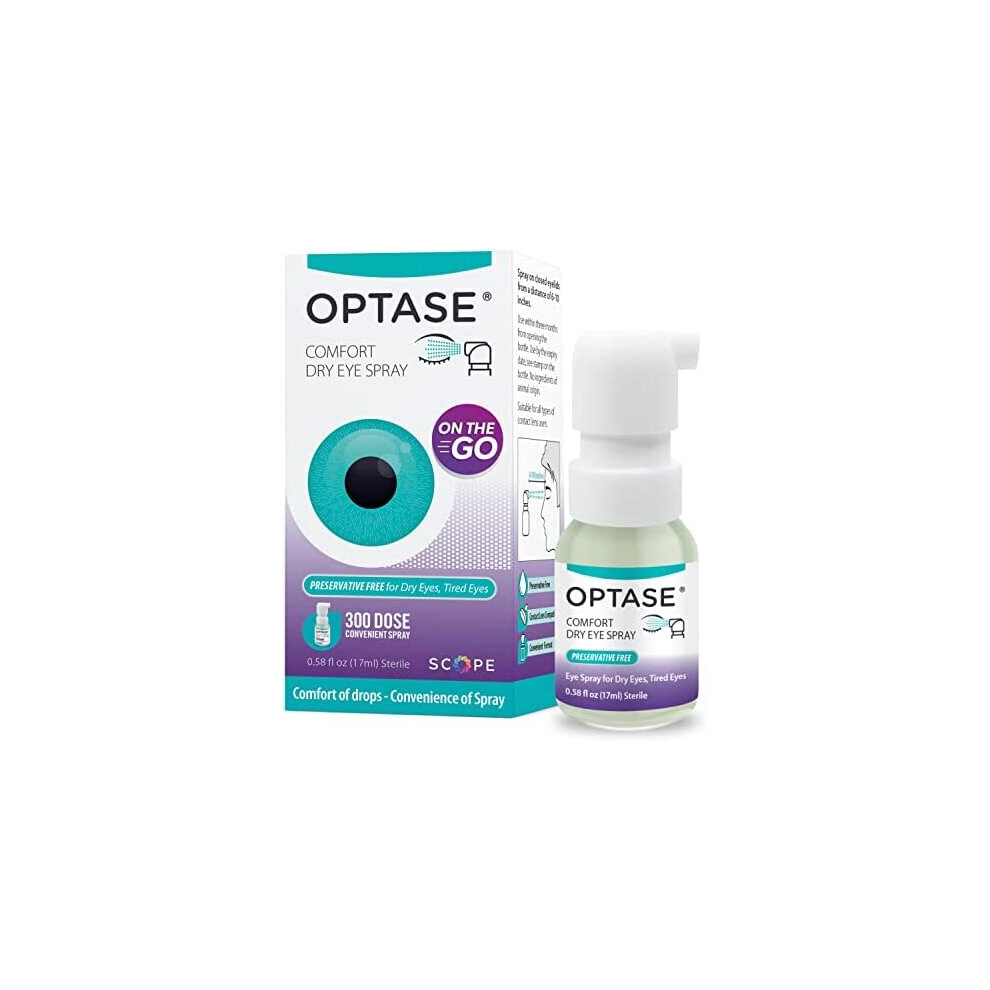 Optase Dry Eye Spray Â A Preservative And Phosphate Free Dry Eye Spray For Itchy, Irritated Eyes And Eyelids - 300 Doses - 17Ml