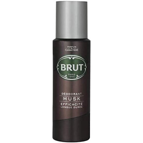 Brut Brut Deodorant Body Spray Musk Long Duree 200ml THREE PACK 1