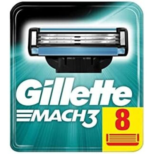 Gillette Gillette Mach3 razor blades for men, 8 pieces, mailbox-compatible packaging