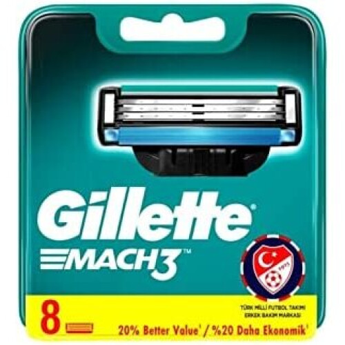 Gillette Gillette Mach3 razor blades for men, 8 pieces, mailbox-compatible packaging 1