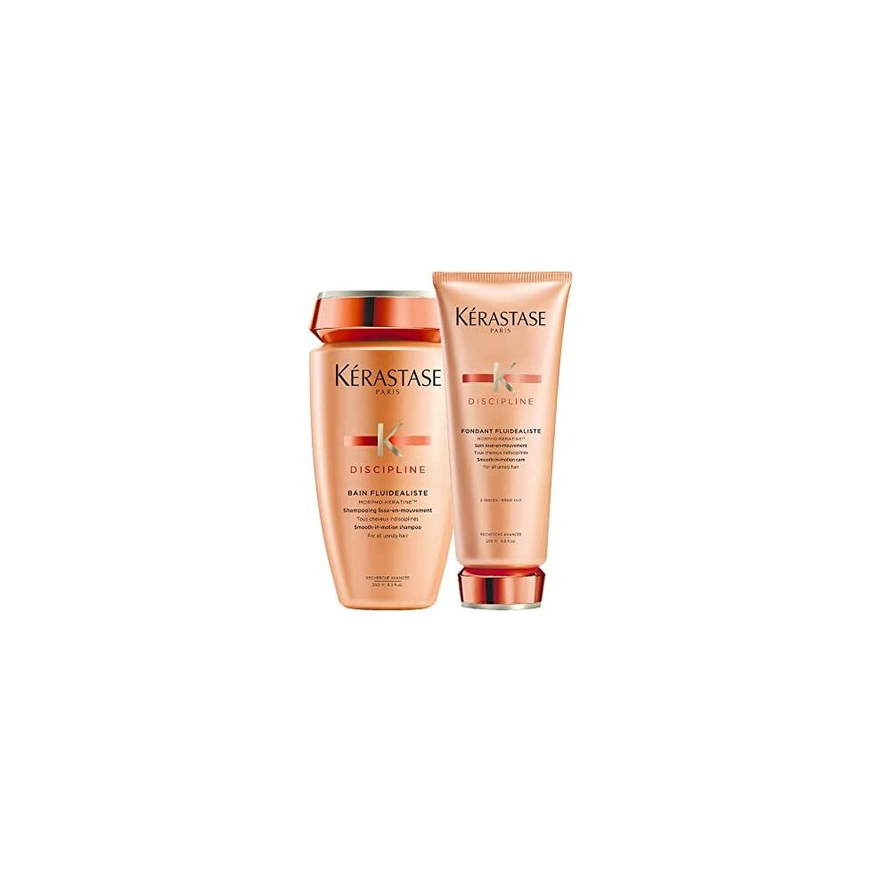 Kerastase Discipline Bain Fluidealiste Shampoo 250ml & Fondant Fluidealiste 200ml (Shampoo & Conditioner) Duo