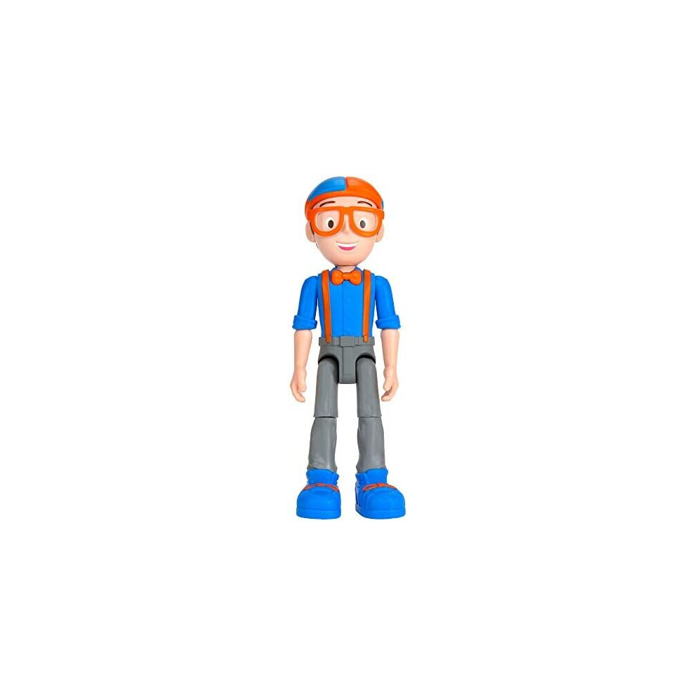 Blippi Talking Figure, 9-inch Articulated Toy with 8 Sounds and Phrases, Poseable Figure Inspired by Popular YouTube Edutainer