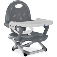 Chicco Pocket Snack Toddler Booster Seat Dining Chair for Children 6 Months to 3 Years (15 kg), Portable and Adjustable Baby High Chair with Compact
