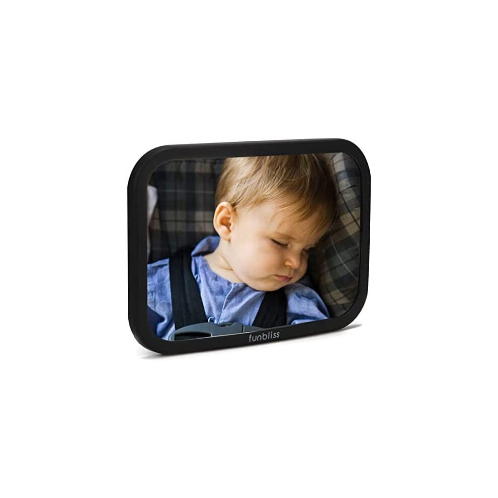 Baby Car Mirror For Back Seat - Safely Monitor Infant Child In Rear Facing Car Seat,Mirror For Baby In Car Seat，Best Newborn Car Black Funbliss